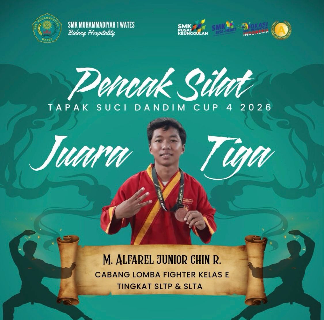 JUARA 3 PENCAK SILAT FIGHTER KELAS E